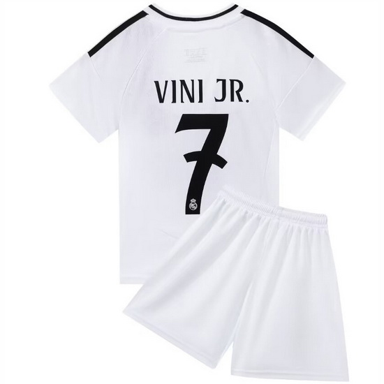 24/25 Vinicius Junior #7 White Game Home Youth Soccer Shirt