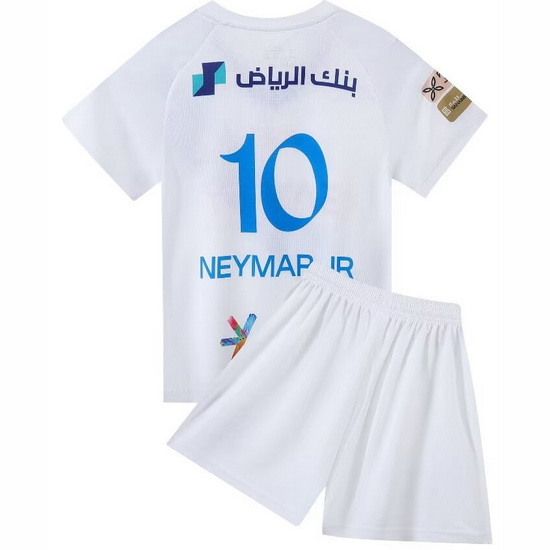 23/24 Neymar #10 White Team Away Youth Soccer Shirt