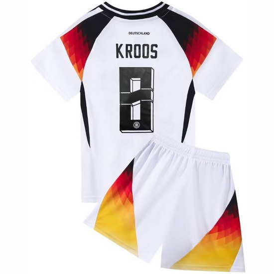 2024 Toni Kroos #8 White Germany Home Youth Soccer Shirt