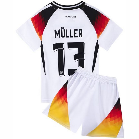 2024 Thomas Muller #13 White Germany Home Youth Soccer Shirt