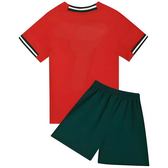 2025 Blank Red Portugal Home Youth Soccer Shirt