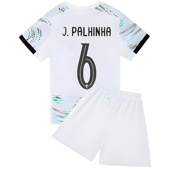 25/26 Joao Palhinha #6 White Portugal Away Youth Soccer Shirt