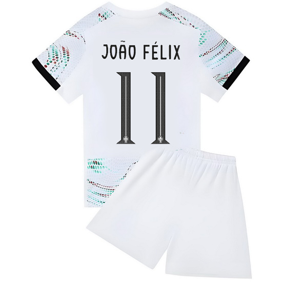25/26 Joao Felix #11 White Portugal Away Youth Soccer Shirt