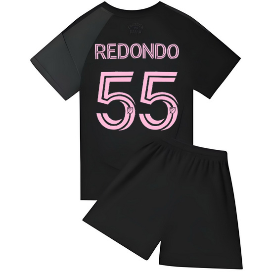 2025 Federico Redondo #55 Black Team Away Youth Soccer Shirt