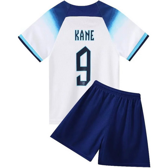 2022 Harry Kane #9 White England Home Kids Soccer Shirt