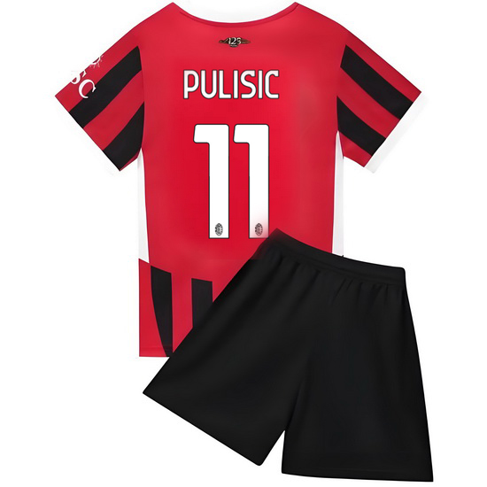 24/25 Christian Pulisic #11 Red Team Home Youth Soccer Shirt