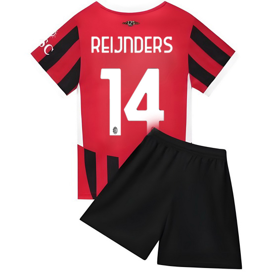 24/25 Tijjani Reijnders #14 Red Team Home Youth Soccer Shirt