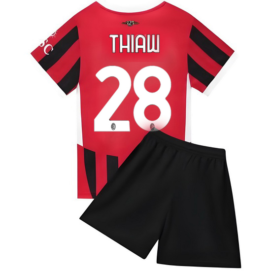24/25 Malick Thiaw #28 Red Team Home Youth Soccer Shirt