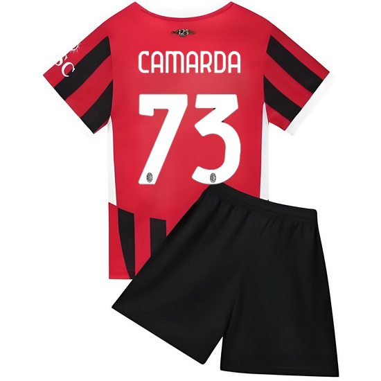 24/25 Francesco Camarda #73 Red Team Home Youth Soccer Shirt