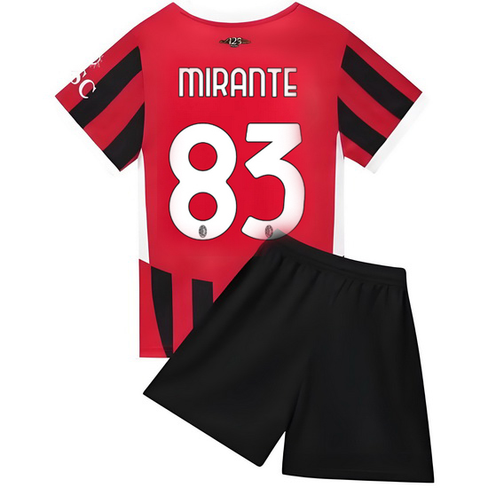 24/25 Antonio Mirante #83 Red Team Home Youth Soccer Shirt