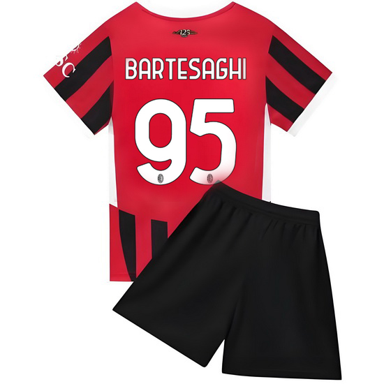 24/25 Davide Bartesaghi #95 Red Team Home Youth Soccer Shirt