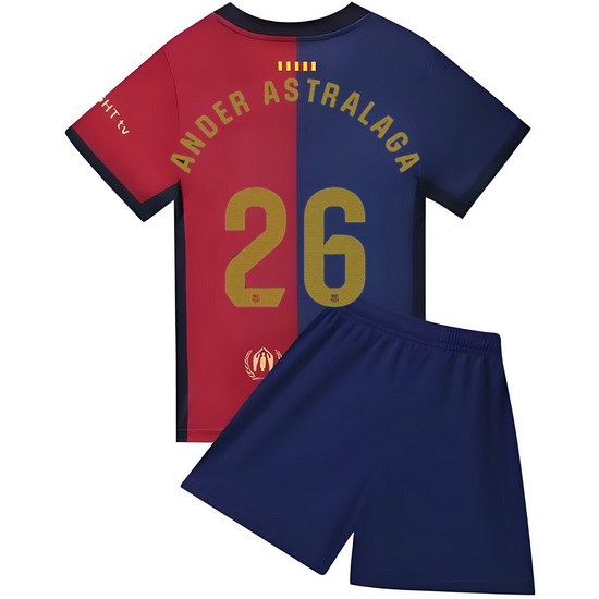 24/25 Ander Astralaga #26 Blue/Garnet Team Home Youth Shirt
