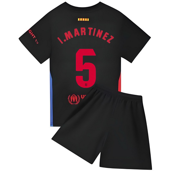 24/25 Inigo Martinez #5 Black Team Away Youth Soccer Shirt
