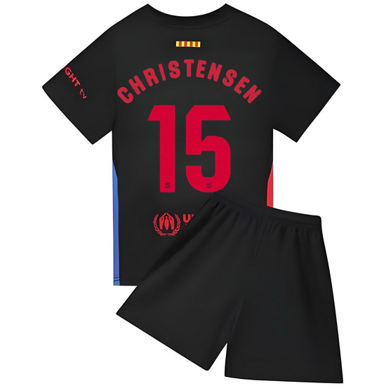 24/25 Andreas Christensen #15 Black Team Away Youth Soccer Shirt