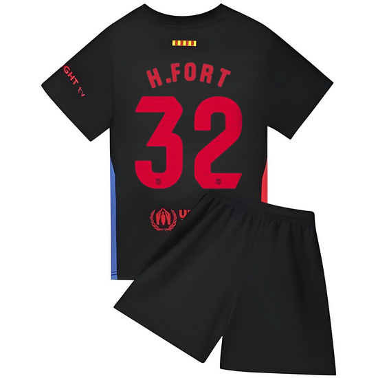 24/25 Hector Fort #32 Black Team Away Youth Soccer Shirt