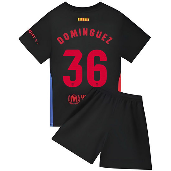 24/25 Sergi Dominguez #36 Black Team Away Youth Soccer Shirt