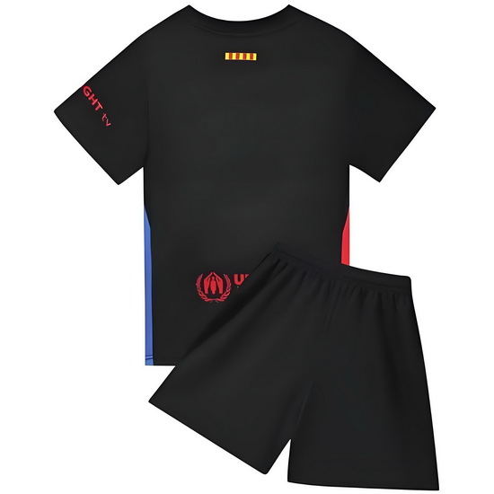 24/25 Blank Black Team Away Soccer Jersey for Boys Girls