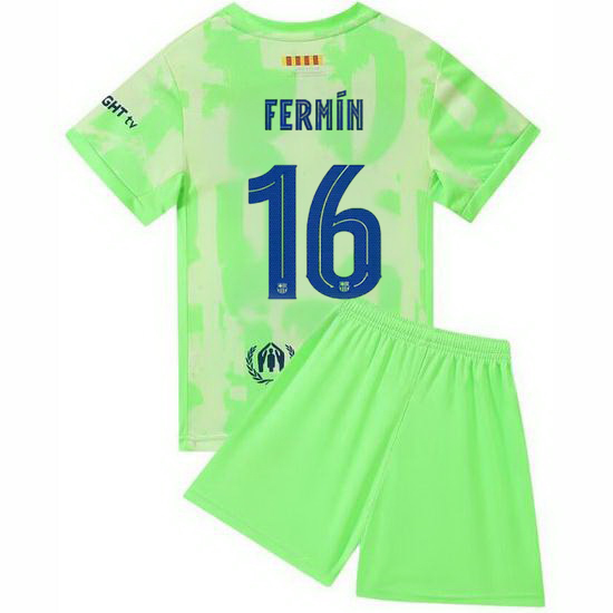 24/25 Fermin Lopez #16 Minty Green Team Third Youth Shirt