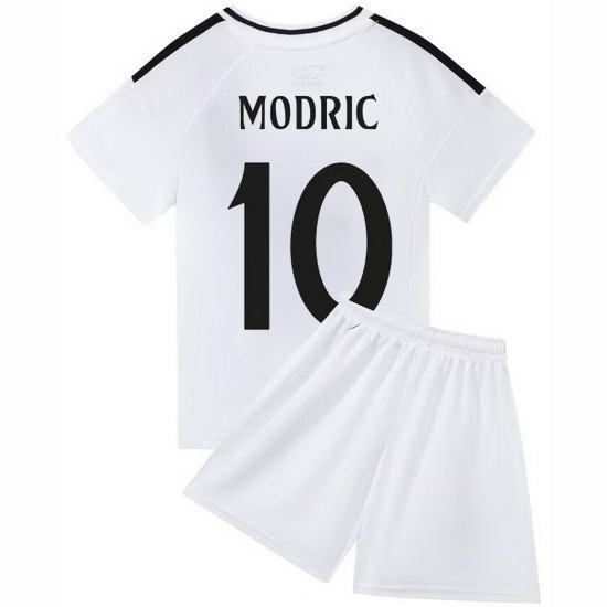 24/25 Luka Modric #10 White Team Home Youth Soccer Shirt