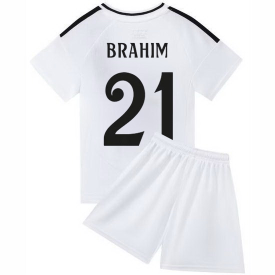 24/25 Brahim Diaz #21 White Team Home Youth Soccer Shirt