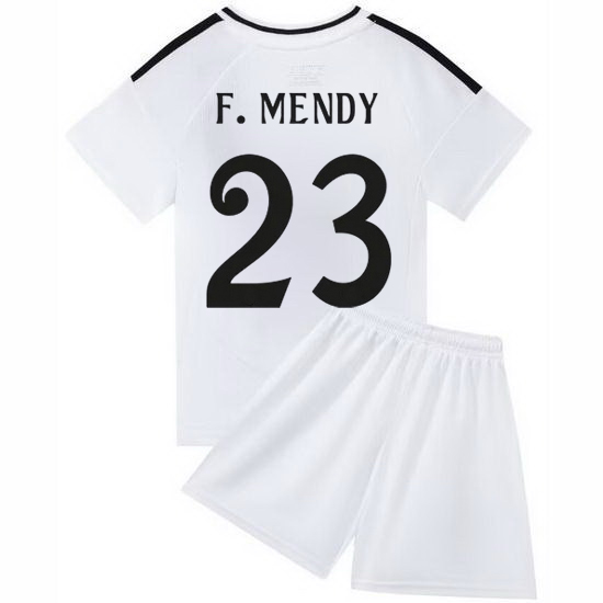 24/25 Ferland Mendy #23 White Team Home Youth Soccer Shirt
