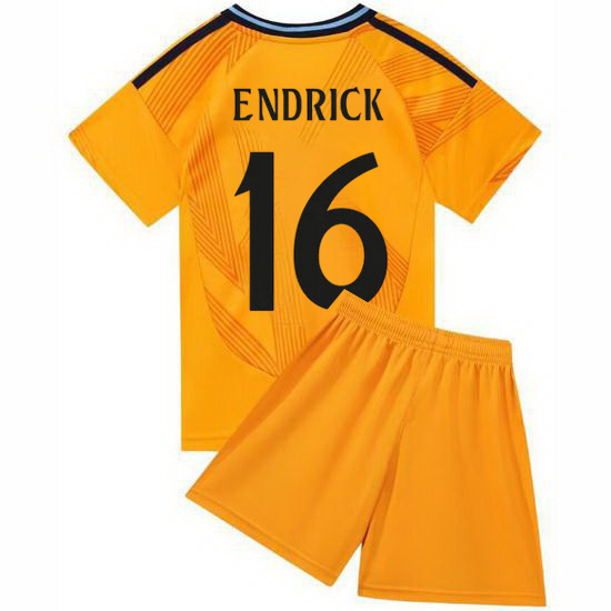 24/25 Endrick #16 Orange Team Away Youth Soccer Shirt