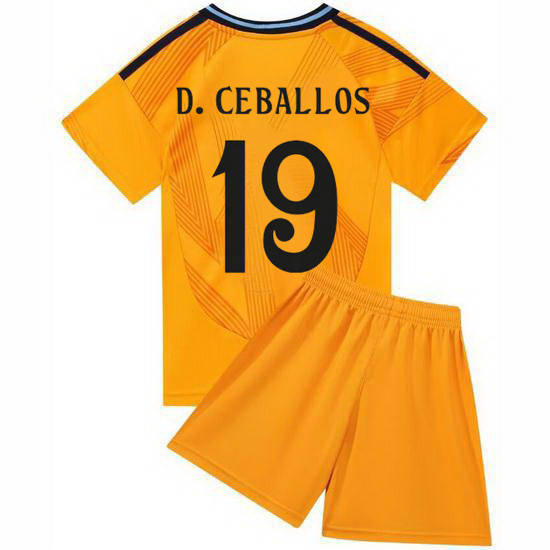 24/25 Dani Ceballos #19 Orange Team Away Youth Soccer Shirt