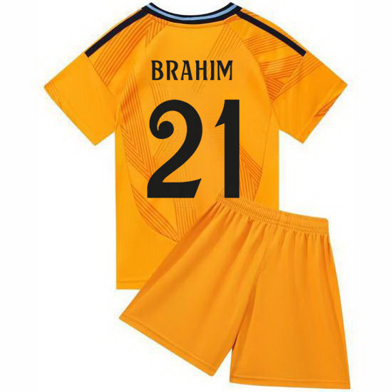 24/25 Brahim Diaz #21 Orange Team Away Youth Soccer Shirt