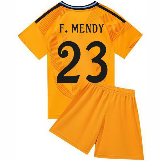 24/25 Ferland Mendy #23 Orange Team Away Youth Soccer Shirt