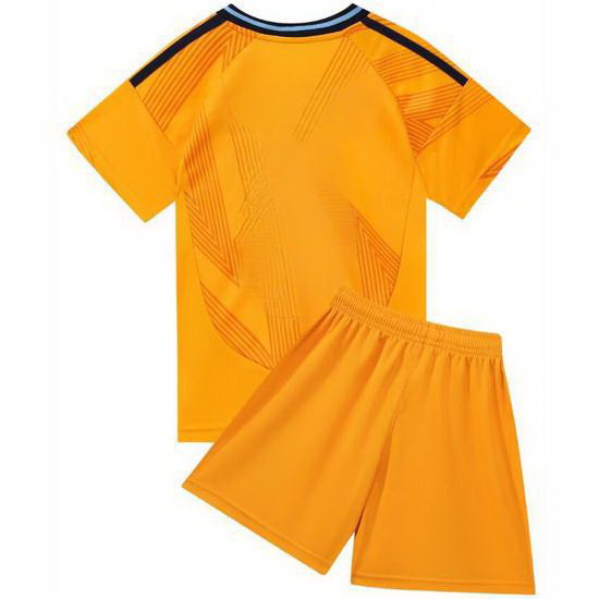 24/25 Blank Orange Team Away Soccer Shirt for Girls Boys