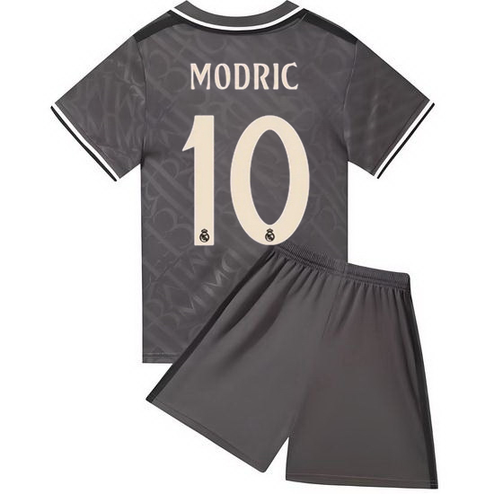 24/25 Luka Modric #10 Charcoal Team Third Youth Soccer Shirt