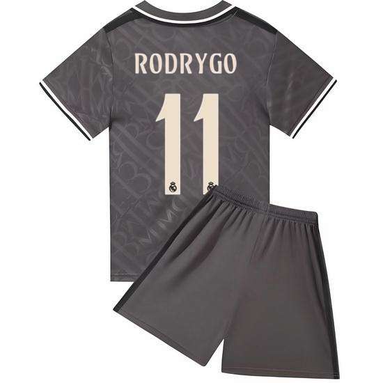 24/25 Rodrygo #11 Charcoal Team Third Youth Soccer Shirt