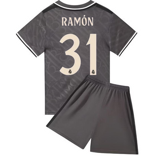 24/25 Jacobo Ramon #31 Charcoal Team Third Youth Soccer Shirt