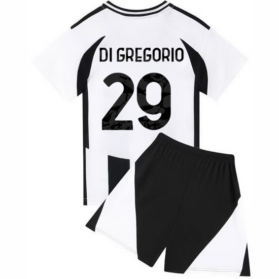 24/25 Michele Di Gregorio #29 White/Black Team Home Youth Shirt