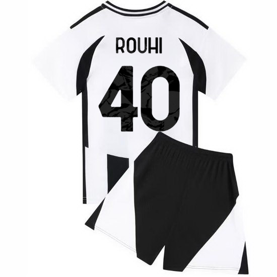 24/25 Jonas Rouhi #40 White/Black Team Home Youth Shirt