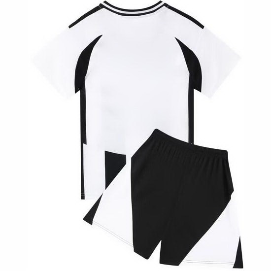 24/25 Blank White/Black Team Home Soccer Shirt for Girls Boys