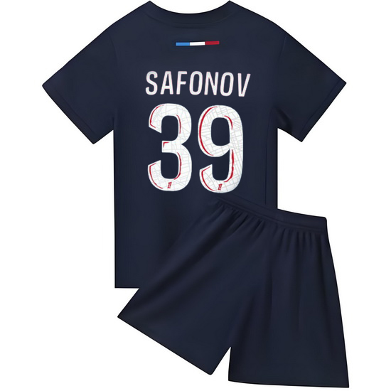 24/25 Matvei Safonov #39 Red/Blue Team Home Youth Soccer Shirt
