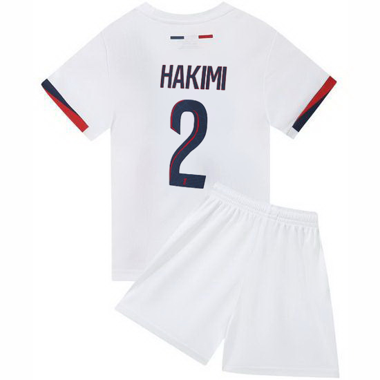 24/25 Achraf Hakimi #2 White Team Away Youth Soccer Shirt