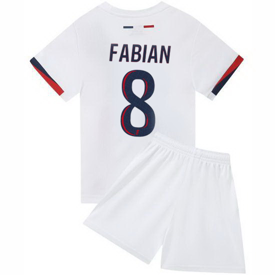 24/25 Fabian Ruiz #8 White Team Away Youth Soccer Shirt