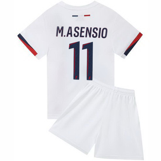 24/25 Marco Asensio #11 White Team Away Youth Soccer Shirt