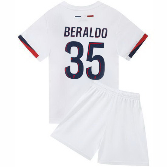 24/25 Lucas Beraldo #35 White Team Away Youth Soccer Shirt