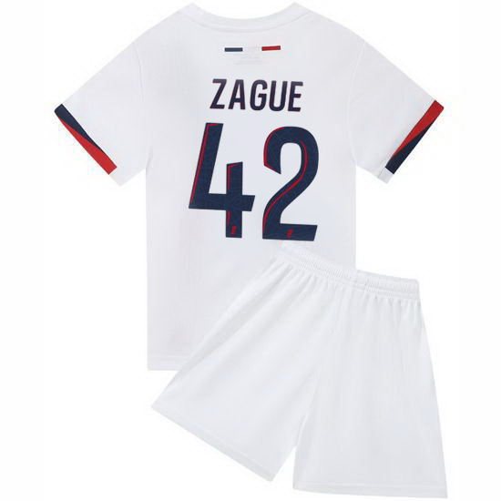 24/25 Yoram Zague #42 White Team Away Youth Soccer Shirt