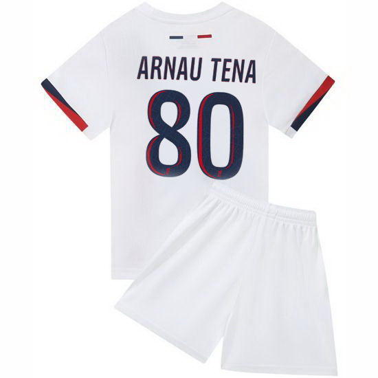 24/25 Arnau Tenas #80 White Team Away Youth Soccer Shirt