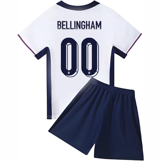 2024 Custom #00 White England Home Kids Soccer Jersey