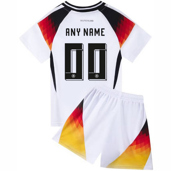2024 Custom #00 White Germany Home Kids Soccer Jersey