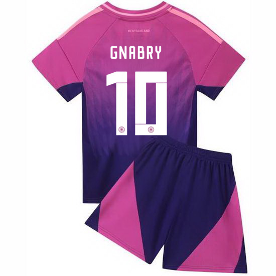 2024 Serge Gnabry #10 Pink Germany Away Kids Soccer Jersey
