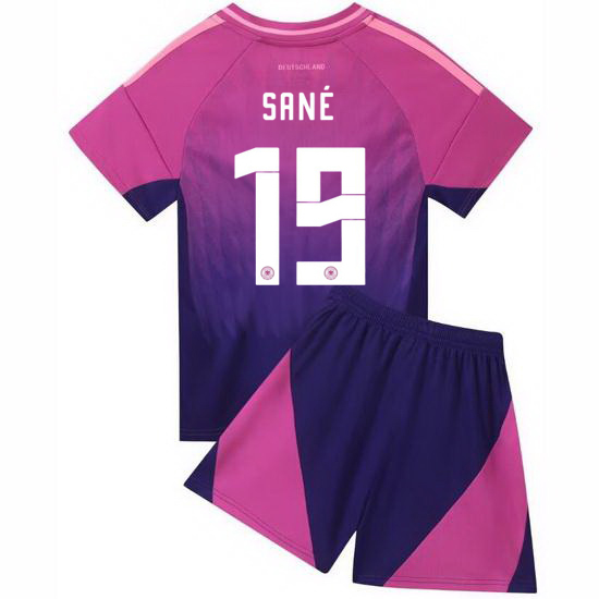 2024 Leroy Sane #19 Pink Germany Away Kids Soccer Jersey