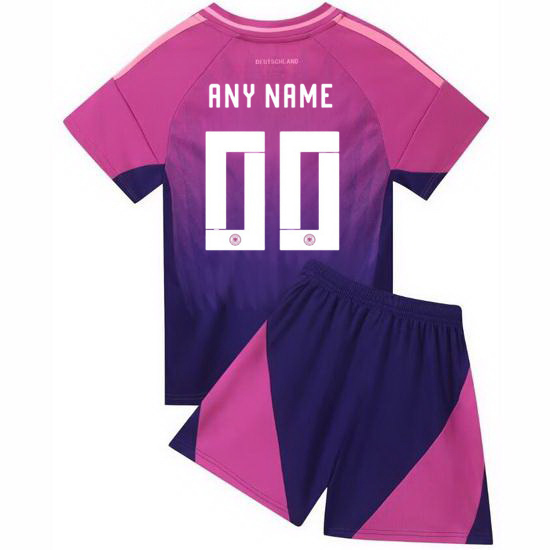 2024 Custom #00 Pink Germany Away Kids Soccer Jersey