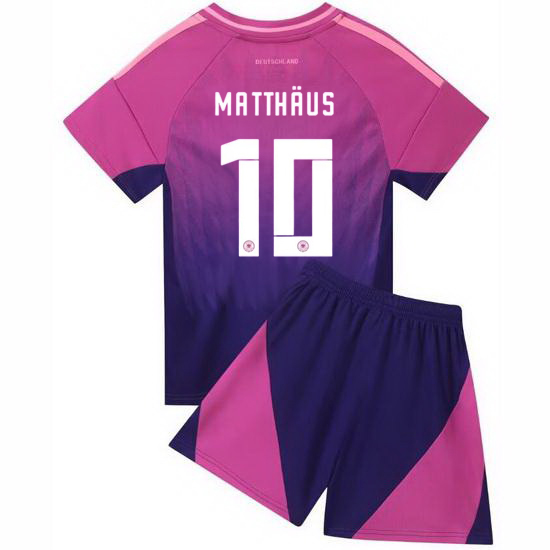2024 Lothar Matthaus #10 Pink Germany Away Kids Soccer Jersey