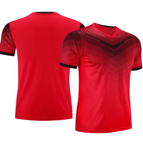 Red Team Soccer Jersey Sports Training Away Men's Shirt